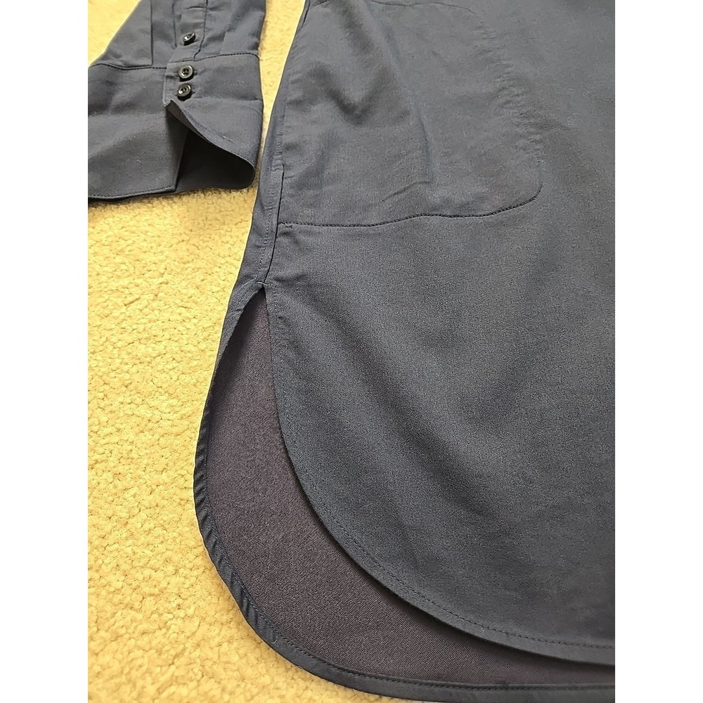 NWT Chico's 2 US 12 Classic Navy No Iron Stretch Maxi Pocket Tunic Office Classi - Picture 8 of 14